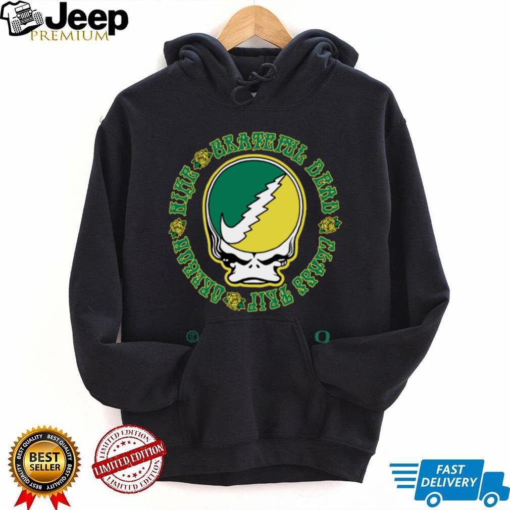 Oregon Ducks Grateful Ducks Rose Skull Mascot Shirt Oregon Ducks Grateful Ducks Rose Skull Mascot Shirt