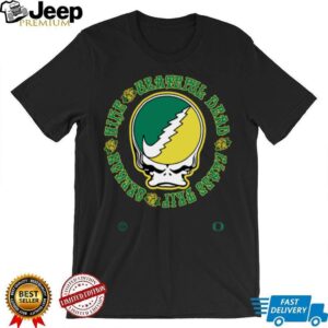 Oregon Ducks Grateful Ducks Rose Skull Mascot Shirt