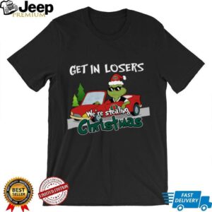 Oregon Ducks Grinch Christmas T Shirt Get In Losers We’re Stealing Christmas Holiday Tee