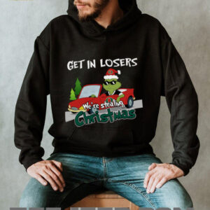 Oregon Ducks Grinch Christmas T Shirt Get In Losers We’re Stealing Christmas Holiday Tee
