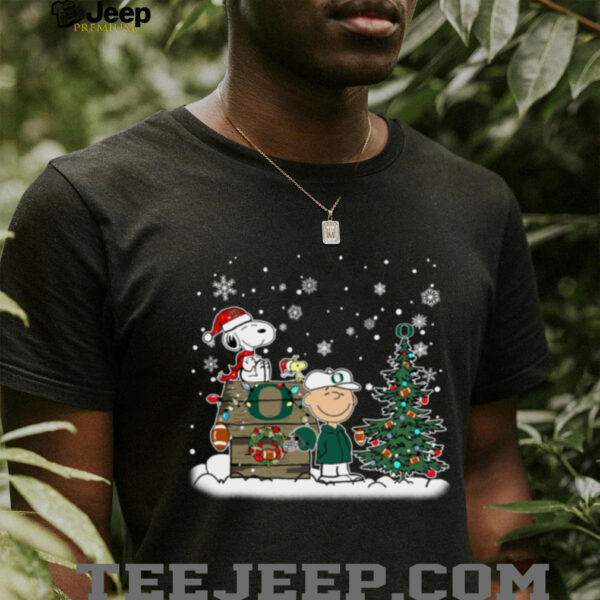 Oregon Ducks Snoopy Charlie Brown Christmas Holiday T Shirt
