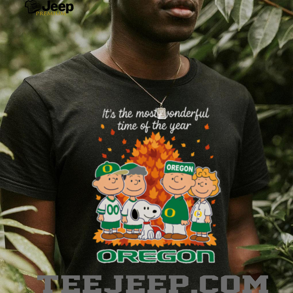 Oregon Ducks x Peanuts Fall T Shirt It’s the Most Wonderful Time of the Year Oregon Ducks x Peanuts Fall T Shirt It’s the Most Wonderful Time of the Year