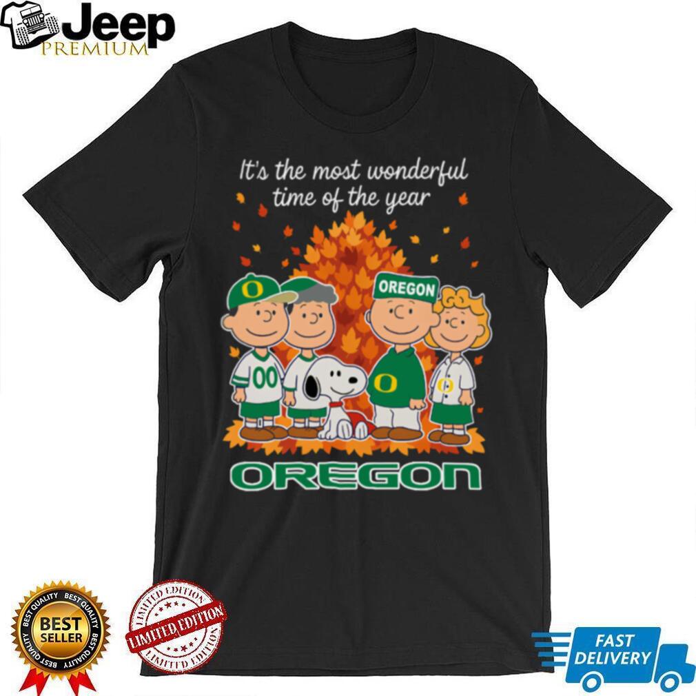 Oregon Ducks x Peanuts Fall T Shirt It’s the Most Wonderful Time of the Year Oregon Ducks x Peanuts Fall T Shirt It’s the Most Wonderful Time of the Year