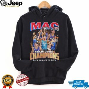 Orlando Magic Mac Mcclung Slam Dunk Champions 2025 Back To Back To Back Shirt