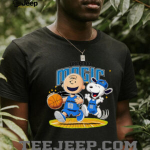 Orlando Magic X Charlie Brown And Snoopy Playing Basketball Shirt