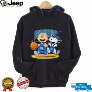 Orlando Magic X Charlie Brown And Snoopy Playing Basketball Shirt