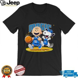 Orlando Magic X Charlie Brown And Snoopy Playing Basketball Shirt