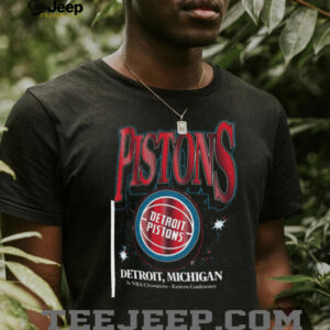 47 Detroit Pistons Black Flashbulb Foundation Short Sleeve Fashion T Shirt