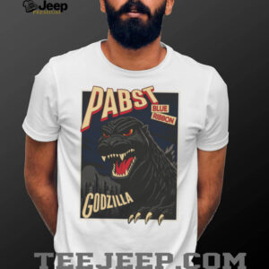 Pabst Blue Ribbon Shop Godzilla Clawed Ribbon Shirt