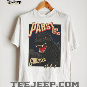 Pabst Blue Ribbon Shop Godzilla Clawed Ribbon Shirt