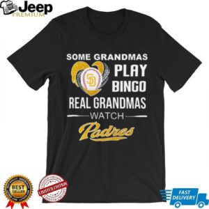 Padres Grandma Some Play Bingo Real Watch Baseball Shirt