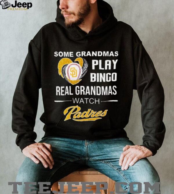 Padres Grandma Some Play Bingo Real Watch Baseball Shirt
