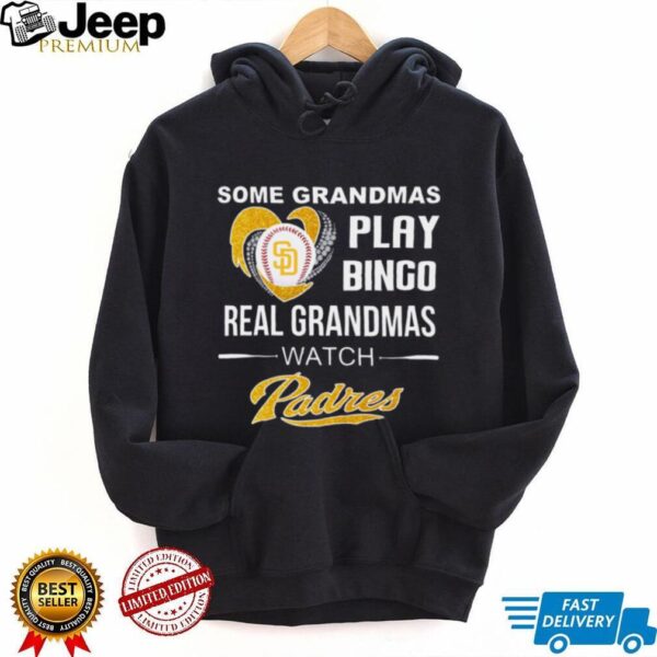 Padres Grandma Some Play Bingo Real Watch Baseball Shirt