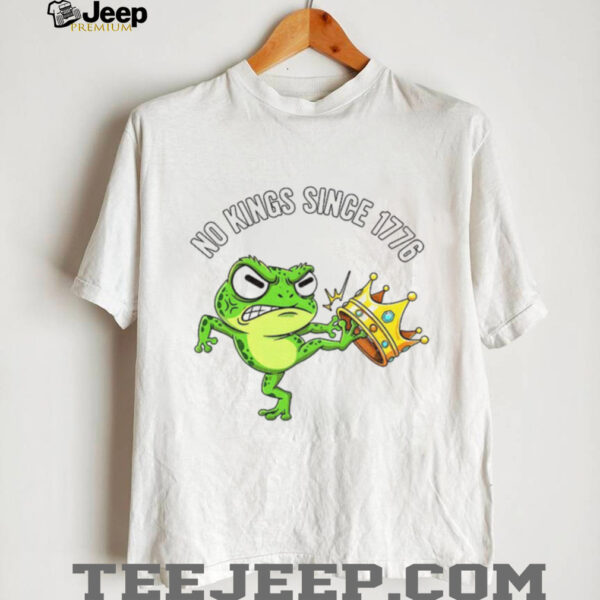 Patriotic Frog No Kings Since 1776 American Independence shirt