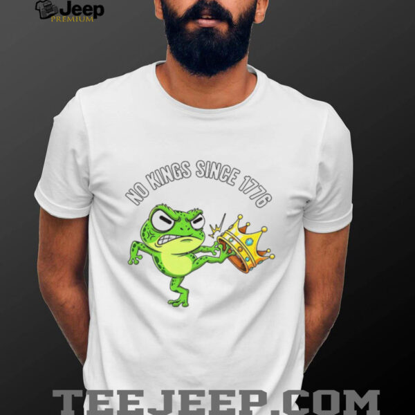 Patriotic Frog No Kings Since 1776 American Independence shirt