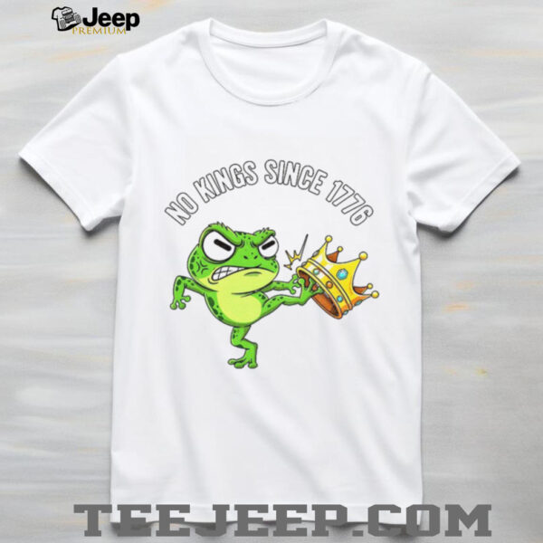 Patriotic Frog No Kings Since 1776 American Independence shirt