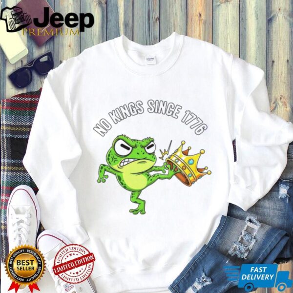 Patriotic Frog No Kings Since 1776 American Independence shirt