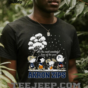 Peanuts Akron Zips Winter It’s The Most Wonderful Time Of The Year T Shirt