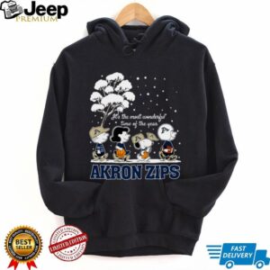 Peanuts Akron Zips Winter It’s The Most Wonderful Time Of The Year T Shirt