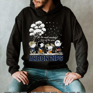 Peanuts Akron Zips Winter It's The Most Wonderful Time Of The Year T Shirt