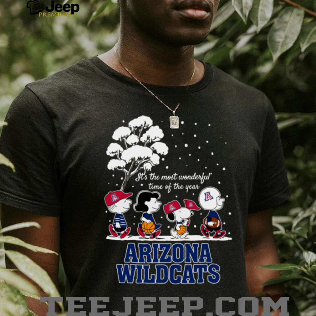 Peanuts Arizona Wildcats Winter It’s The Most Wonderful Time Of The Year T Shirt Peanuts Arizona Wildcats Winter It’s The Most Wonderful Time Of The Year T Shirt