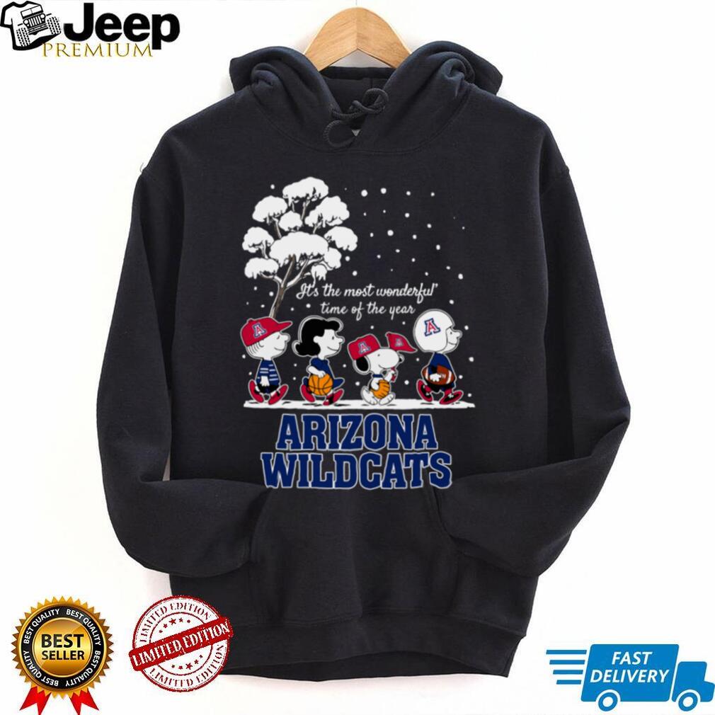 Peanuts Arizona Wildcats Winter It’s The Most Wonderful Time Of The Year T Shirt Peanuts Arizona Wildcats Winter It’s The Most Wonderful Time Of The Year T Shirt