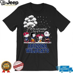 Peanuts Arizona Wildcats Winter It's The Most Wonderful Time Of The Year T Shirt
