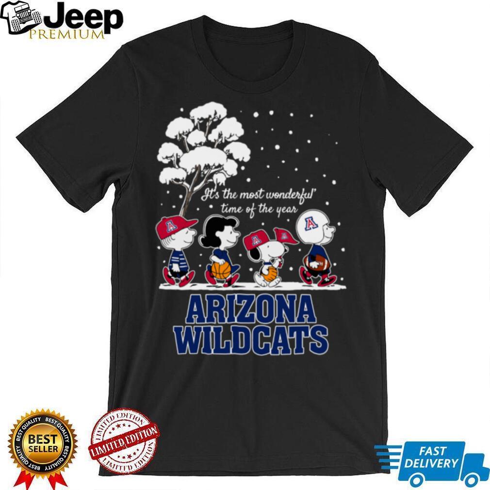 Peanuts Arizona Wildcats Winter It’s The Most Wonderful Time Of The Year T Shirt Peanuts Arizona Wildcats Winter It’s The Most Wonderful Time Of The Year T Shirt