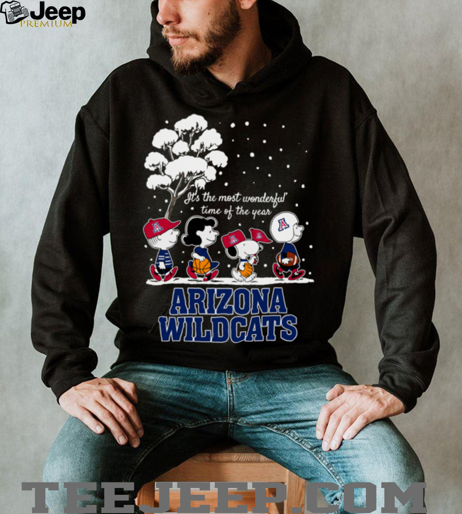 Peanuts Arizona Wildcats Winter It’s The Most Wonderful Time Of The Year T Shirt Peanuts Arizona Wildcats Winter It’s The Most Wonderful Time Of The Year T Shirt