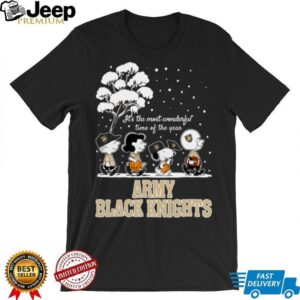 Peanuts Army Black Knights Winter It's The Most Wonderful Time Of The Year T Shirt