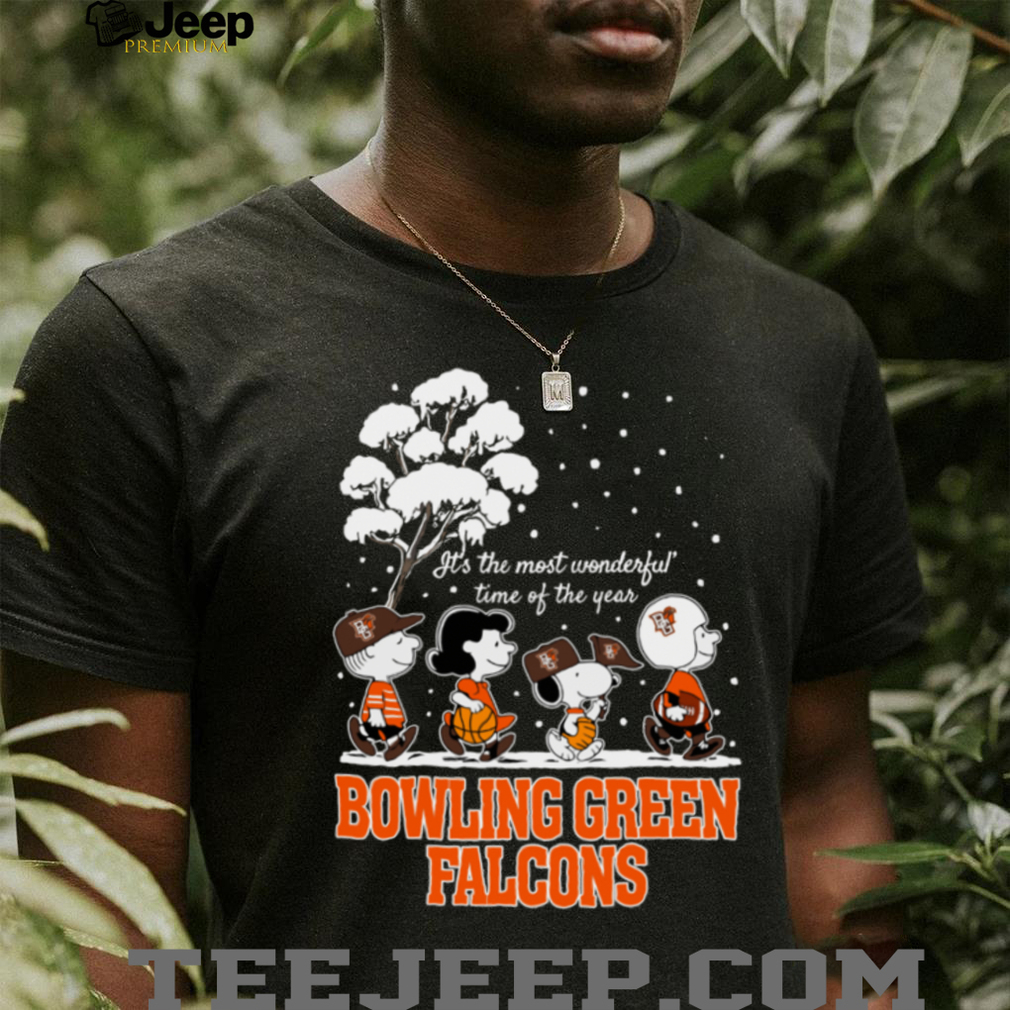 Peanuts Bowling Green Falcons Winter It’s The Most Wonderful Time Of The Year T Shirt Peanuts Bowling Green Falcons Winter It’s The Most Wonderful Time Of The Year T Shirt