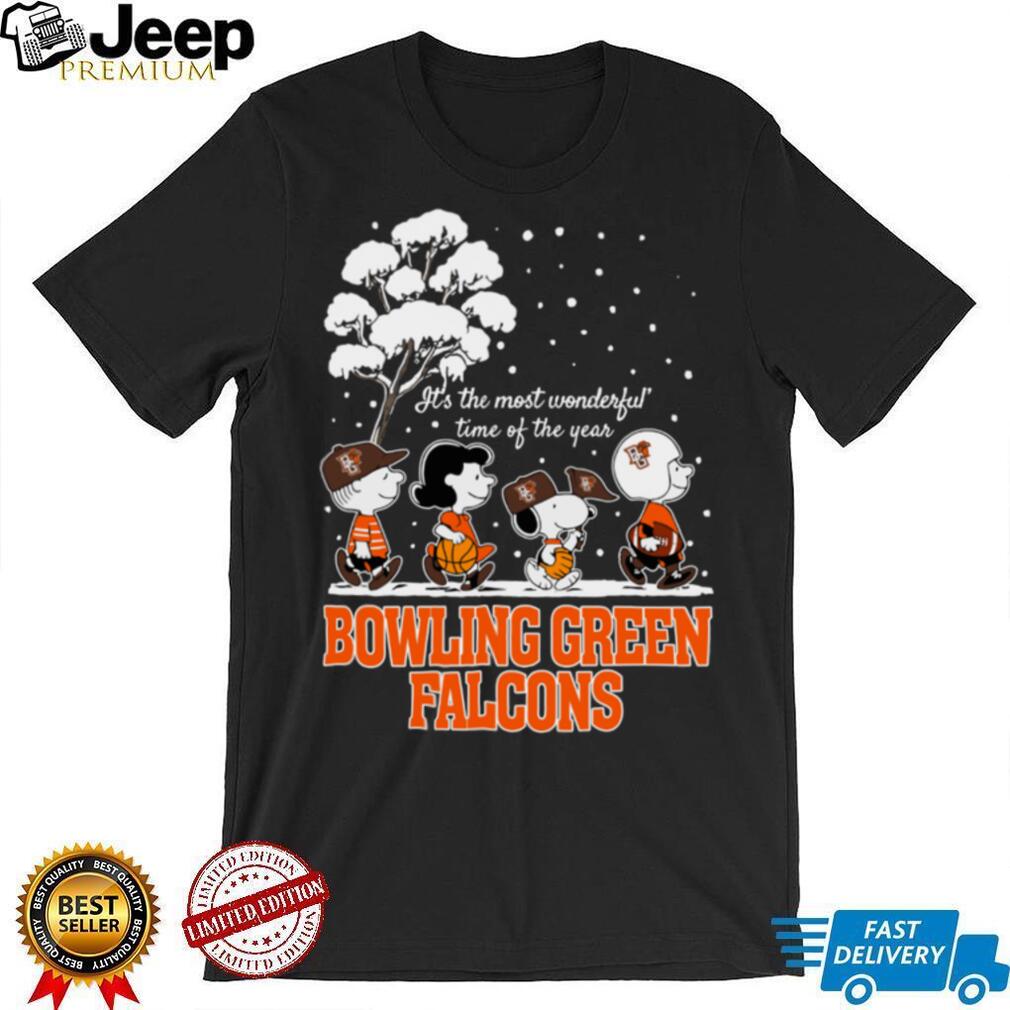 Peanuts Bowling Green Falcons Winter It’s The Most Wonderful Time Of The Year T Shirt Peanuts Bowling Green Falcons Winter It’s The Most Wonderful Time Of The Year T Shirt