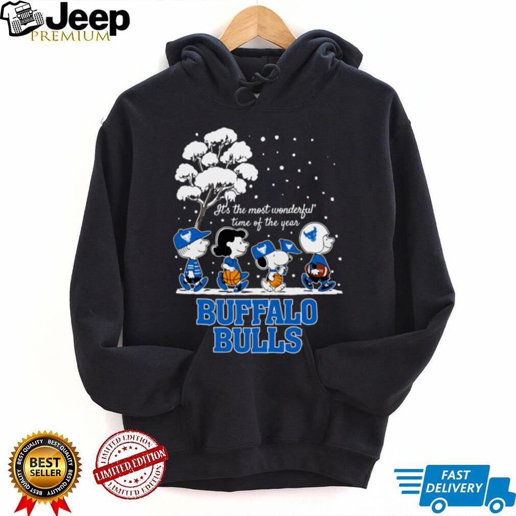 Peanuts Buffalo Bulls Winter It’s The Most Wonderful Time Of The Year T Shirt Peanuts Buffalo Bulls Winter It’s The Most Wonderful Time Of The Year T Shirt
