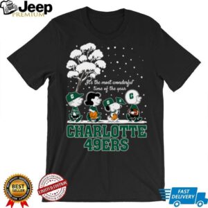 Peanuts Charlotte 49ers Winter It's The Most Wonderful Time Of The Year T Shirt