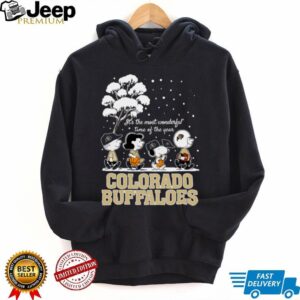 Peanuts Colorado Buffaloes Winter It’s The Most Wonderful Time Of The Year T Shirt