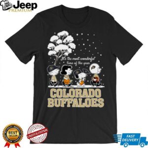 Peanuts Colorado Buffaloes Winter It's The Most Wonderful Time Of The Year T Shirt