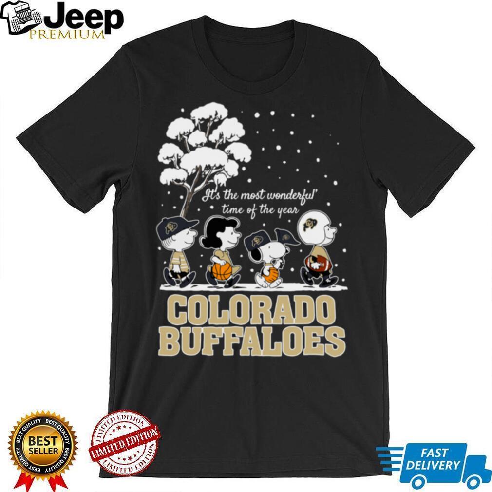 Peanuts Colorado Buffaloes Winter It’s The Most Wonderful Time Of The Year T Shirt Peanuts Colorado Buffaloes Winter It’s The Most Wonderful Time Of The Year T Shirt
