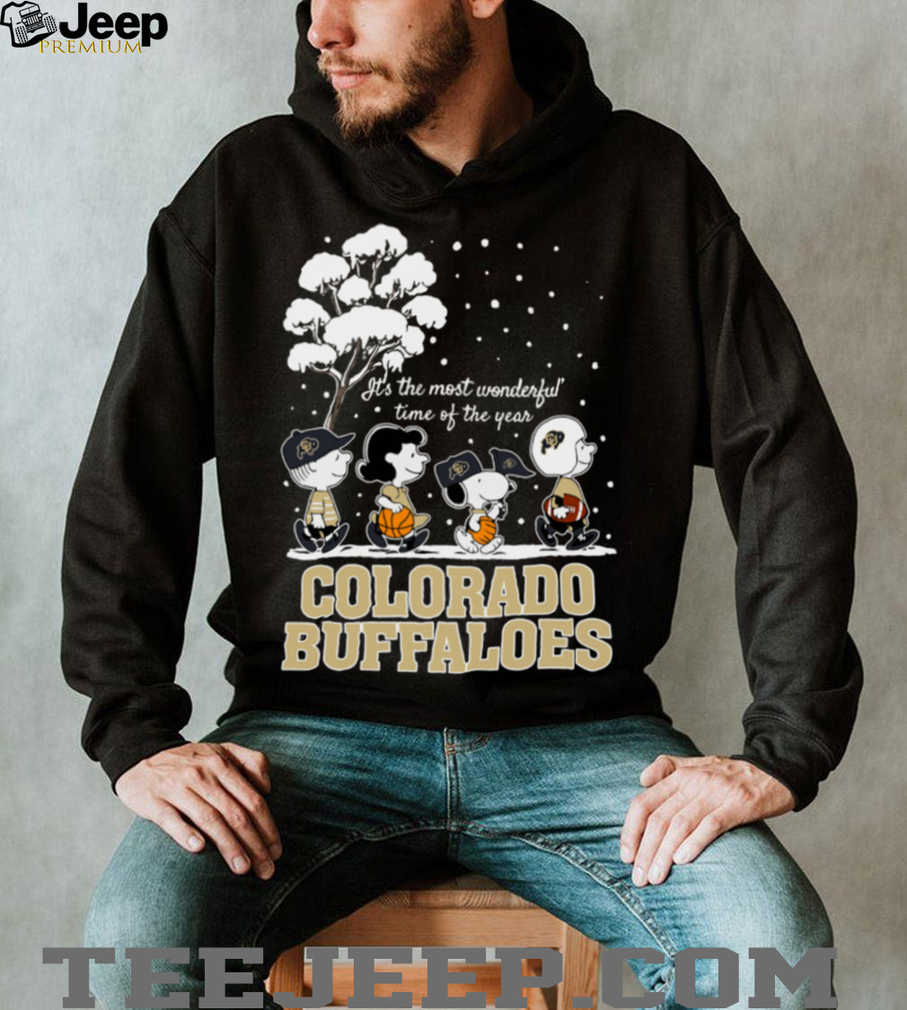 Peanuts Colorado Buffaloes Winter It’s The Most Wonderful Time Of The Year T Shirt Peanuts Colorado Buffaloes Winter It’s The Most Wonderful Time Of The Year T Shirt