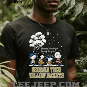 Peanuts Georgia Tech Yellow Jackets Winter It’s The Most Wonderful Time Of The Year T Shirt