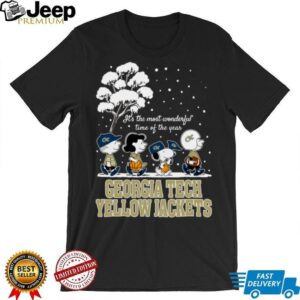 Peanuts Georgia Tech Yellow Jackets Winter It's The Most Wonderful Time Of The Year T Shirt