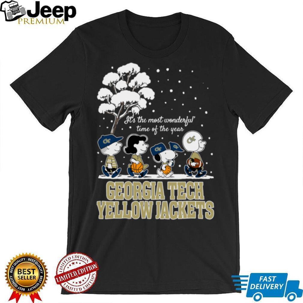 Peanuts Georgia Tech Yellow Jackets Winter It’s The Most Wonderful Time Of The Year T Shirt Peanuts Georgia Tech Yellow Jackets Winter It’s The Most Wonderful Time Of The Year T Shirt
