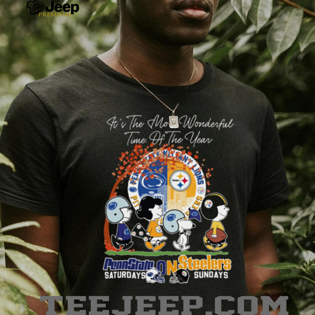 Peanuts It’S The Most Wonderful Time Of The Year Penn State Saturdays On Steelers Sundays Shirt Peanuts It’S The Most Wonderful Time Of The Year Penn State Saturdays On Steelers Sundays Shirt