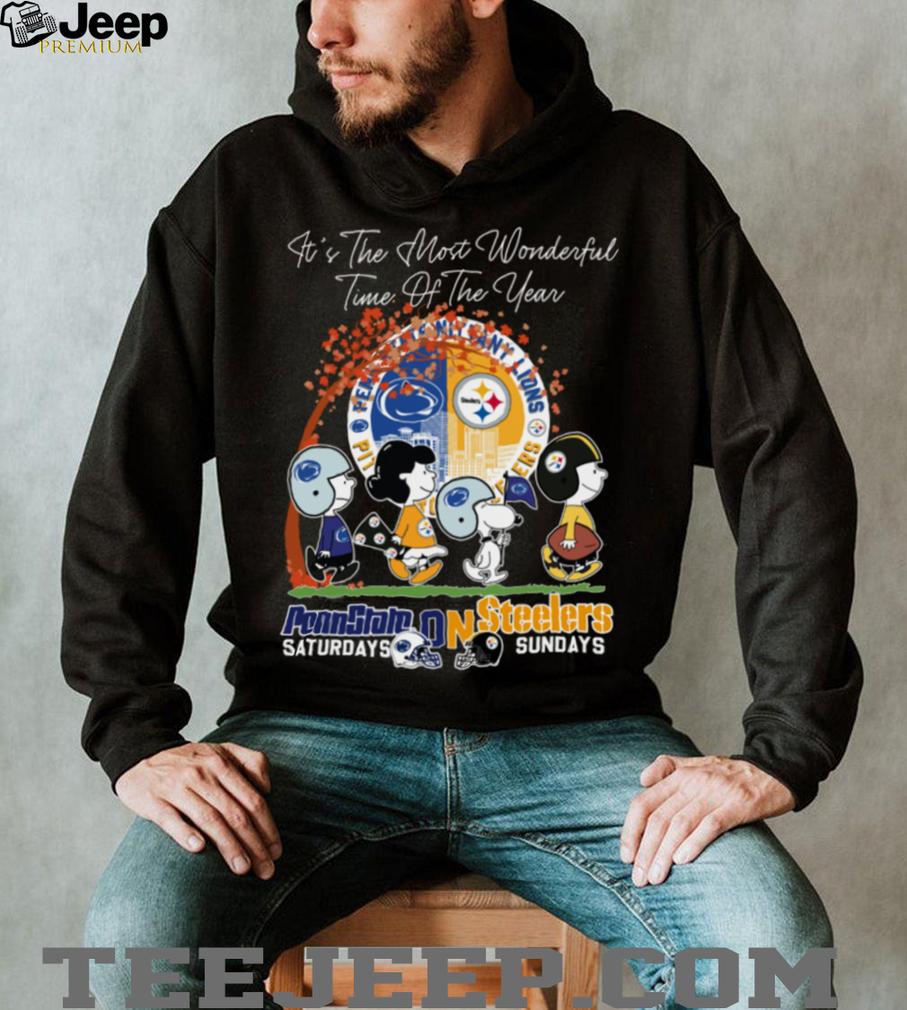 Peanuts It’S The Most Wonderful Time Of The Year Penn State Saturdays On Steelers Sundays Shirt Peanuts It’S The Most Wonderful Time Of The Year Penn State Saturdays On Steelers Sundays Shirt