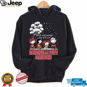 Peanuts Jacksonville State Gamecocks Winter It’s The Most Wonderful Time Of The Year T Shirt