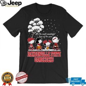 Peanuts Jacksonville State Gamecocks Winter It's The Most Wonderful Time Of The Year T Shirt