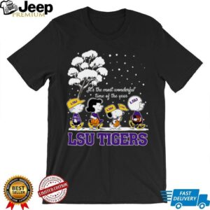 Peanuts LSU Tigers Winter It's The Most Wonderful Time Of The Year T Shirt