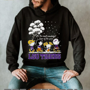 Peanuts LSU Tigers Winter It's The Most Wonderful Time Of The Year T Shirt