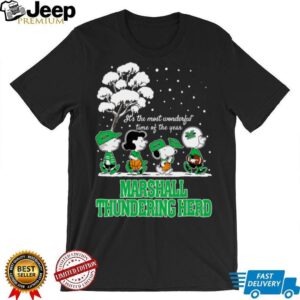 Peanuts Marshall Thundering Herd Winter It's The Most Wonderful Time Of The Year T Shirt