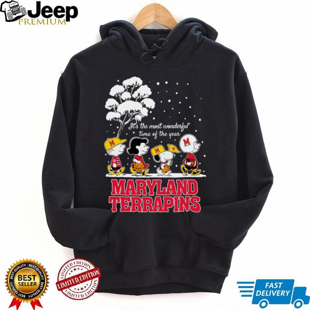Peanuts Maryland Terrapins Winter It’s The Most Wonderful Time Of The Year T Shirt Peanuts Maryland Terrapins Winter It’s The Most Wonderful Time Of The Year T Shirt