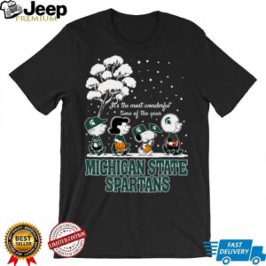 Peanuts Michigan State Spartans Winter It's The Most Wonderful Time Of The Year T Shirt